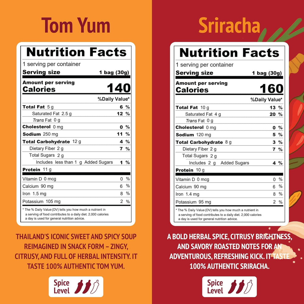 Bangkok Bites Protein Chips, Variety Pack