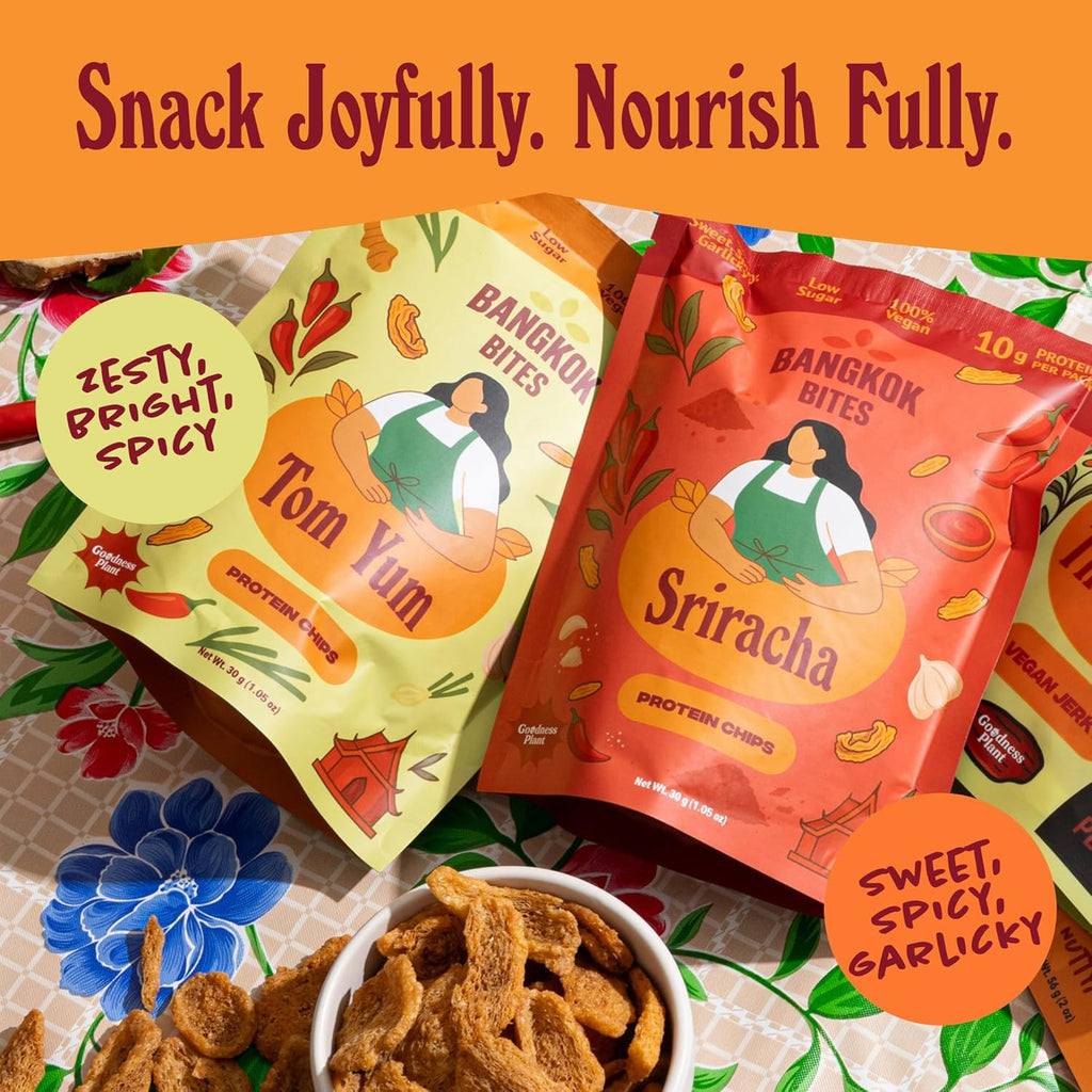 Bangkok Bites Protein Chips, Variety Pack