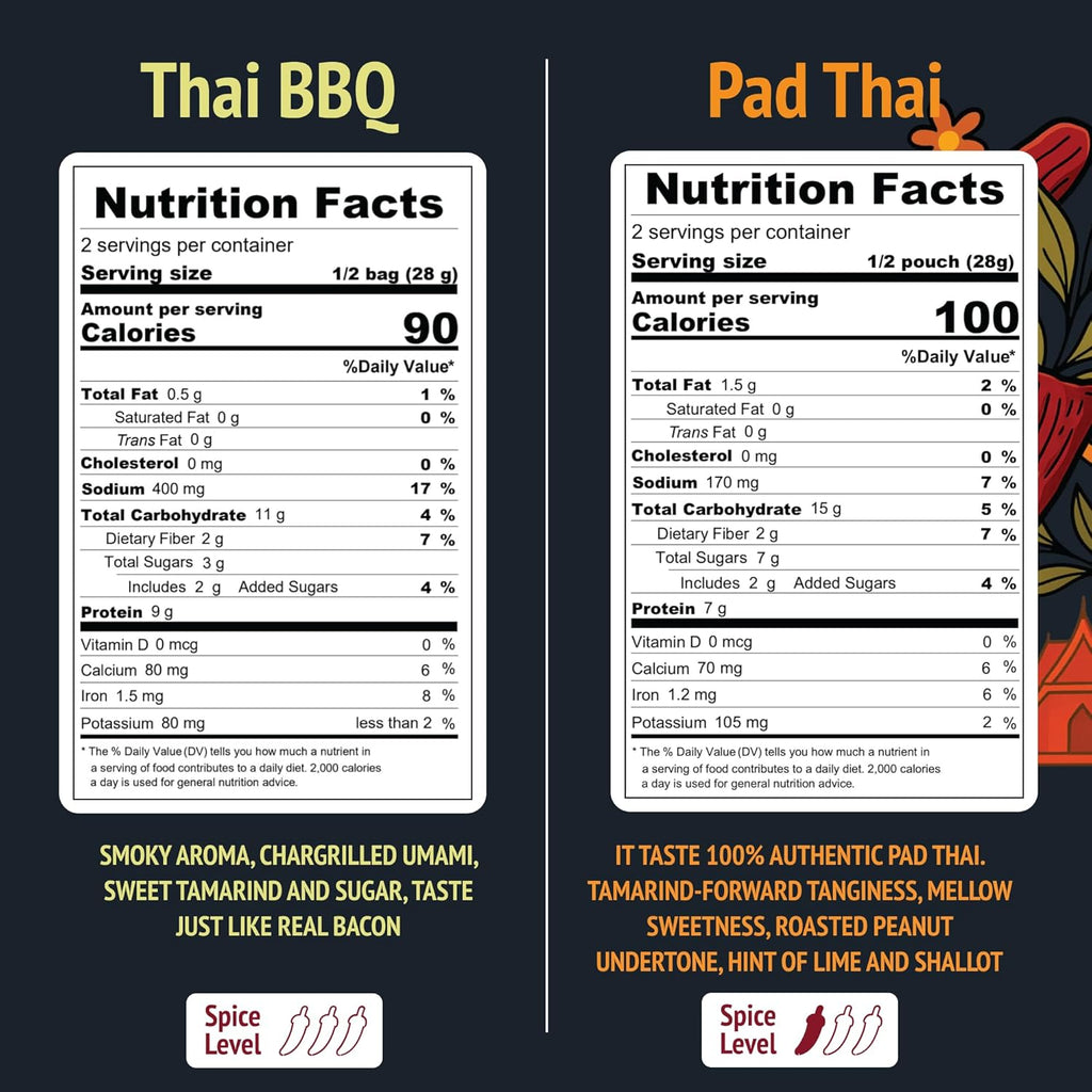 Bangkok Bites Vegan Jerky, Variety Pack