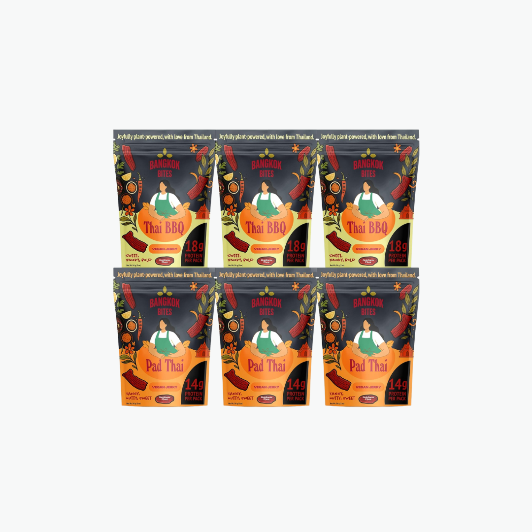 Bangkok Bites Vegan Jerky, Variety Pack