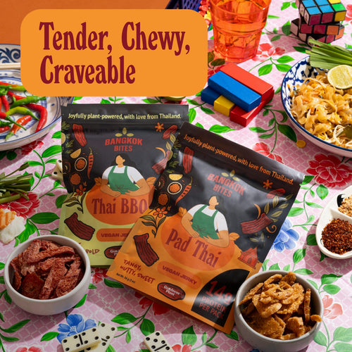 Bangkok Bites Vegan Jerky, Variety Pack