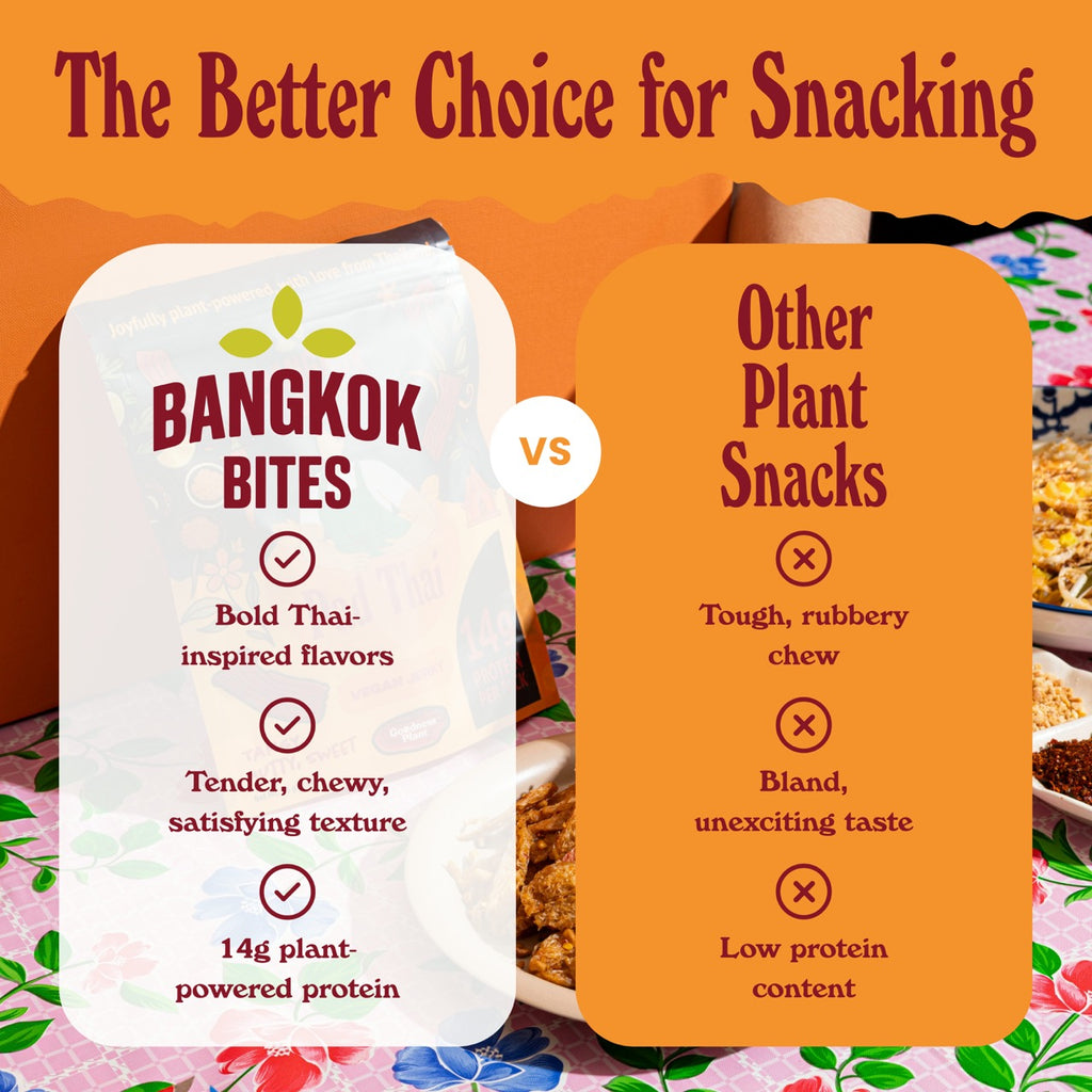 Bangkok Bites Vegan Jerky, Variety Pack